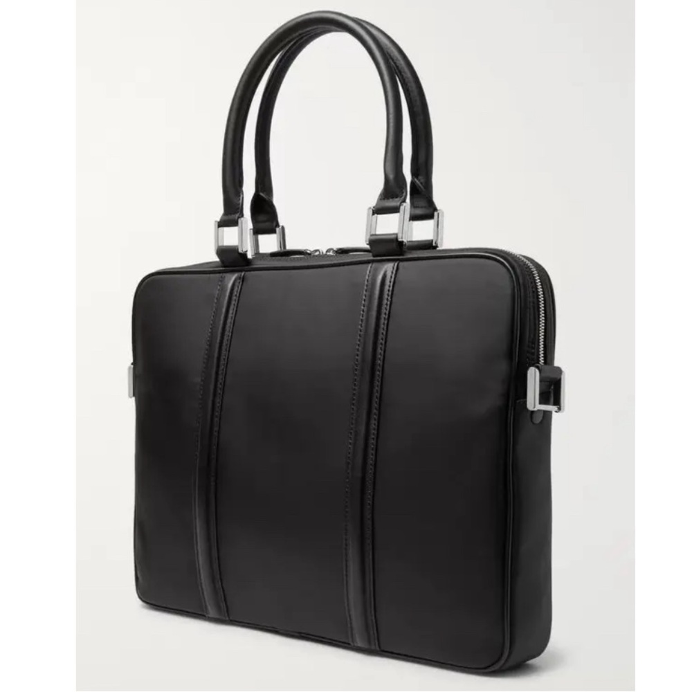 WANT Les Essentiels 'Haneda' Black Leather-Trimmed Nylon Briefcase - Picture 3 of 12